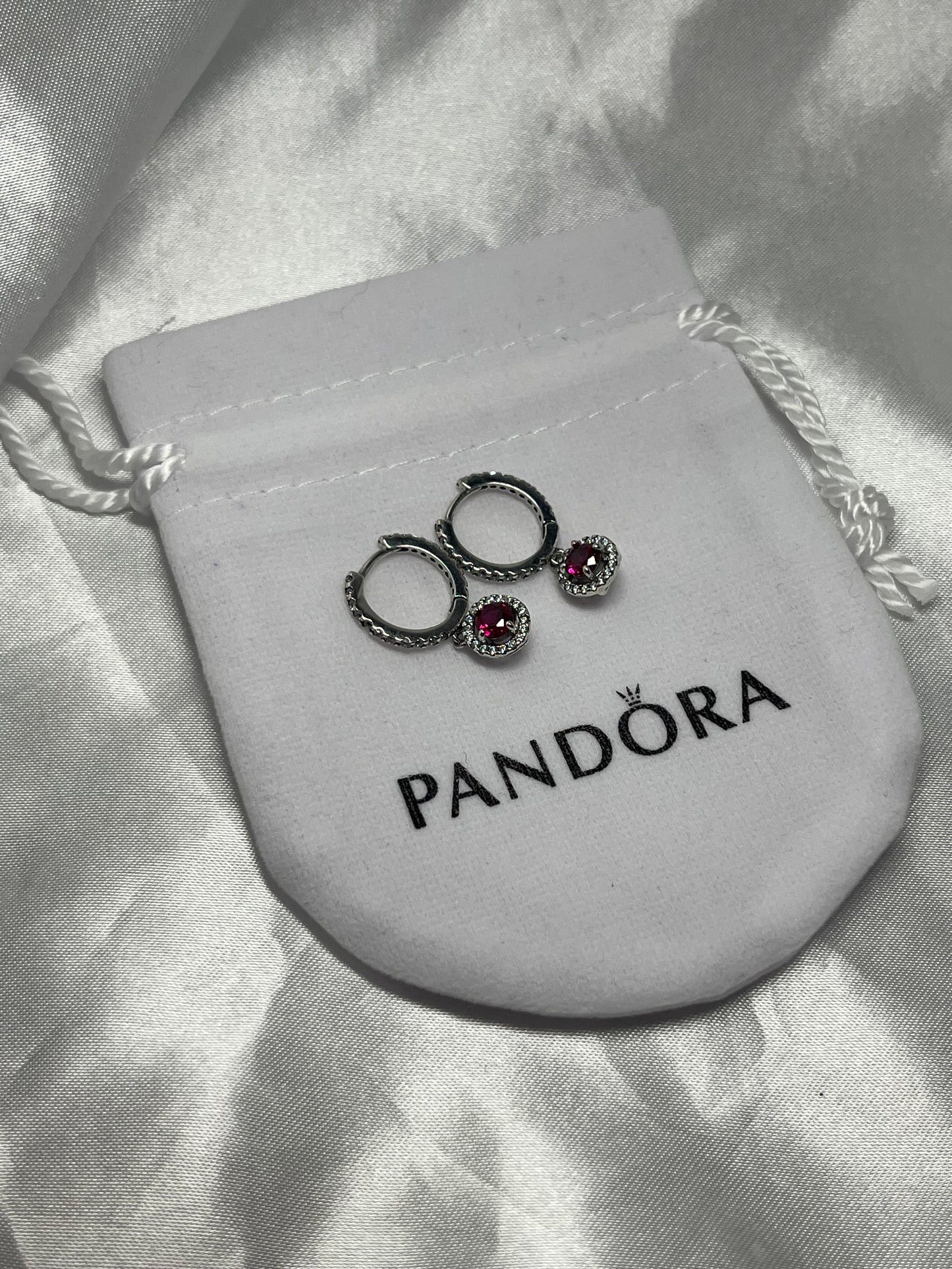 Silver 925 red earrings