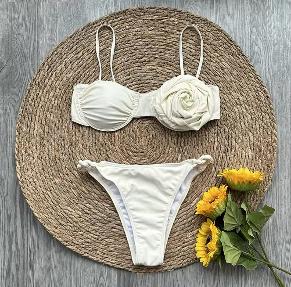 White rose swimsuit