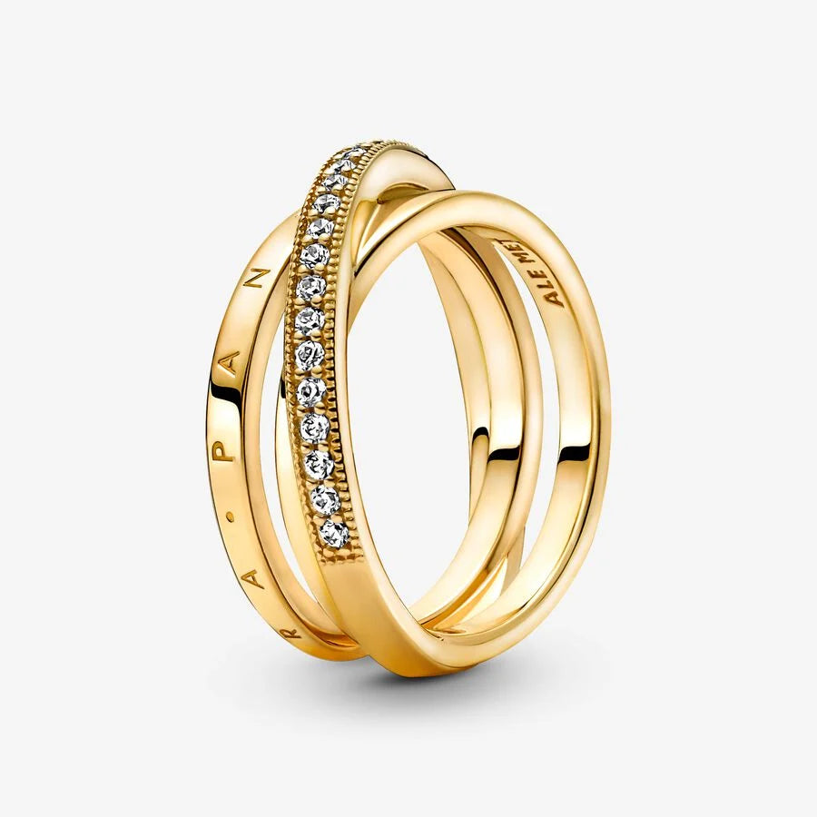 Silver 925 gold ring